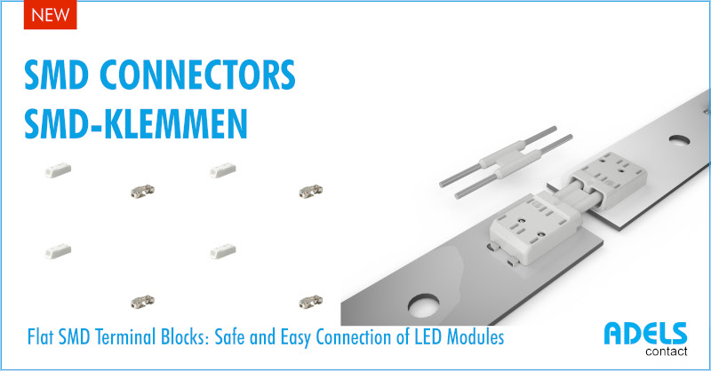 Flat SMD Terminal Blocks for Safe and Easy Connection of LED Modules